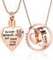 memorial jewelry Forever in My Heart, Pet Cremation Jewelry for Ashes of Dog/Cat, No Longer by My Side Funeral Keepsake