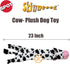SPOT 23-Inch Skinneeez Crinklers Cow Stuffing-Free Squeaky Dog Toy Interactive Plush Toy for Medium & Large Dogs Mess