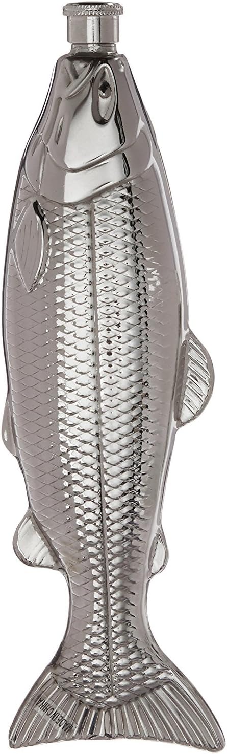 Kikkerland Fish Flask - Stainless Steel