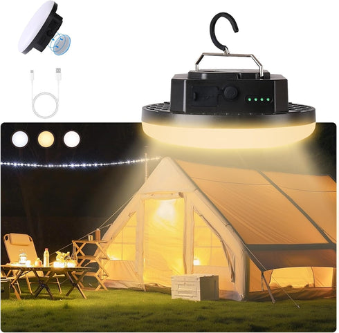 Camping Pop up Tent Light for Hanging, LED Rechargeable Portable Overhead Lantern