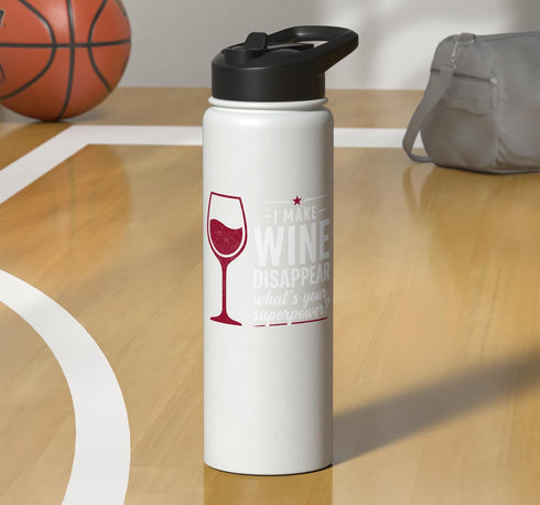Wine Drinker Humor Tee Winery Life Wine Sommelier I Make Wine Disappear What's Your Superpower? Drinking Party