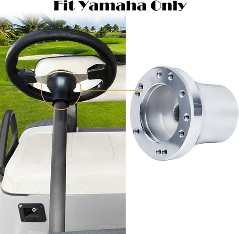 Yamaha Golf Cart Steering Wheel Adapter, Silver Golf Steering Wheel Adapter