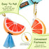 BlissBud Grapefruit Shape Dog Poop Bag Holder and Carrier - Leash Attachment Poo Bag Dispenser with Stylish Cute
