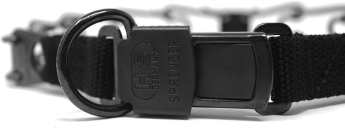 Herm Sprenger Black Stainless Steel Prong Dog Training Collar, Ultra-Plus Pet Pinch Collar, No-Pull Collar for Dogs,