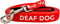 Deaf Dog Leash - Hard of Hearing Warning Accessories for Small Medium Large Dogs, Padded Handle, Red