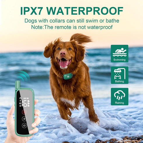 Dog Shock Collar with Touch Screen, E-Collar with Security Lock, 3 Training Modes, Waterproof for All Breeds