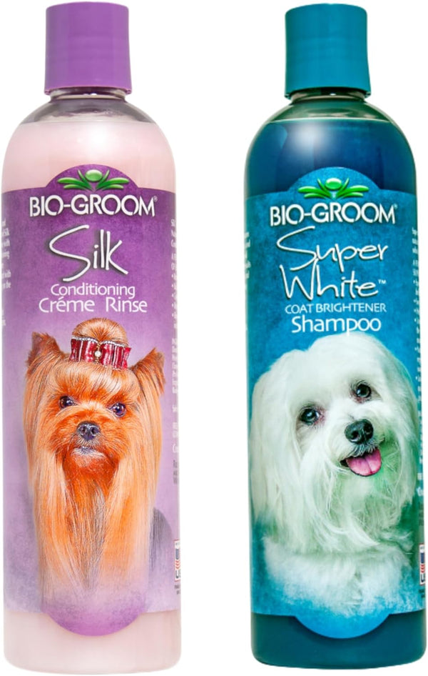 Bio-Groom Dog Shampoo and Conditioner Set - Whitening Shampoo for Dogs, Moisturizing