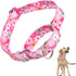 Martingale Collar for Dogs, Adjustable Pink Flowers Design, No Slip Collar for Large Medium Small Girl Dogs (S)