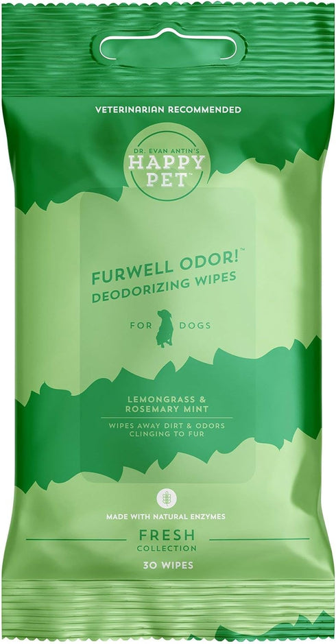 Happy Pet Furwell Odor! Deodorizing Spray for Dogs, Peppermint & Lemongrass, 8 oz, Aloe Infused