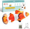 Potaroma Cat Toys Flopping Fish with SilverVine and Catnip, Moving Kitten Kicker, Floppy Wiggle Clownfish for Small Dogs