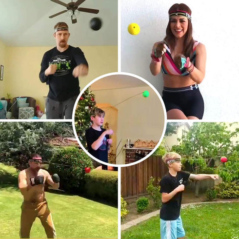 TEKXYZ Boxing Reflex Ball with Headband, 2 Difficulty Levels for Agility and Reaction Training