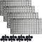 TIHOOD 4PCS Aquarium Divider Tray, Plastic Grid Egg Crate Light Diffuser with 8PCS Sucker Clip