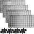TIHOOD 4PCS Aquarium Divider Tray, Plastic Grid Egg Crate Light Diffuser with 8PCS Sucker Clip