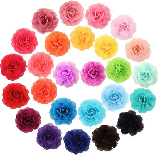 WILLBOND 26 Pcs Multicolor Dog Collar Flowers, 5 cm Pet Charms Bow Tie for Cat Puppy Dog Grooming Accessories
