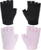 FdcLixuvol 2 Packs Non Slip Fingerless Yoga Gloves, Fingerless Pilates Gloves with Grips