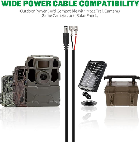 Varbmt 5.5x2.1mm 5.5x2.1mm DC Plug Trail Camera, Trail Camera Power Cord, DC External Power Cable Compatible