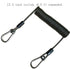 Retractable Fishing Tool Lanyard, Coiled Stainless Steel Heavy Duty Safety Rope Tether with Carabiner - 2 Pcs