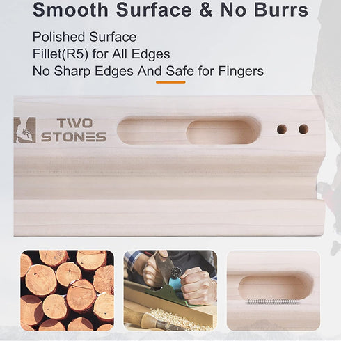 TWO STONES Portable Fingerboard, Rock Climbing Training Boards with Edges and Pockets, Indoor and Outdoor