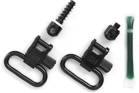 Uncle Mike's Quick Detachable Sling Swivels, 1-Inch Loop, Blued, BLACK