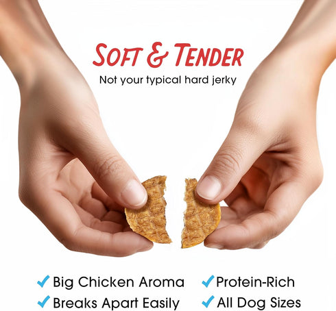 Farmland 3 1 (Pack 2) Traditions Dogs Love Chicken Jerky Dog Treats with Only Ingredients and No Fillers, Pound Bag