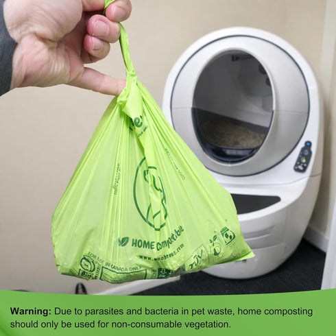 100% (120 D6400 (120 Compostable XL Pet Waste Bag ct.) Plant-Based Biodegradable Cat Litter Poop Bags Doggy Poop Bags