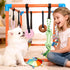 BASTIPETA 8 Puppy Play Gym with Hanging Toys Removable Dog Enrichment Playground, Indoor Jungle Gym & Activity Center