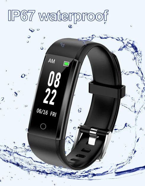 GRV Fitness Tracker Waterproof Pedometer Watch for Men Women Parents, No App No Phone Required, Steps Calories Sleep