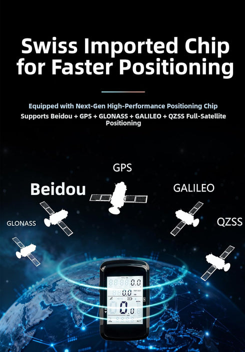 Advanced GPS Bicycle Speedometer with Waterproof Design and Long Battery Life