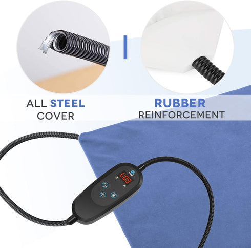 2023 Newest Dog Heating Pad with Temperature Adjustment, Anti-bite, Timer, Indoor Waterproof Electric Heated Mat