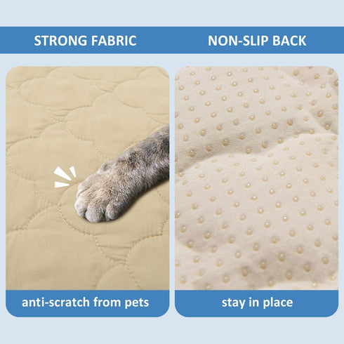 CHHKON Washable Dog Bed Covers, Waterproof Replacement Cover for Dog, Beige, 20x15x6 inch