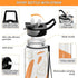 siphylline 30 oz Cartoon Cute White Bunny Carrot Water Bottle for Drinking Tritan BPA Free Lead non toxic Plastic