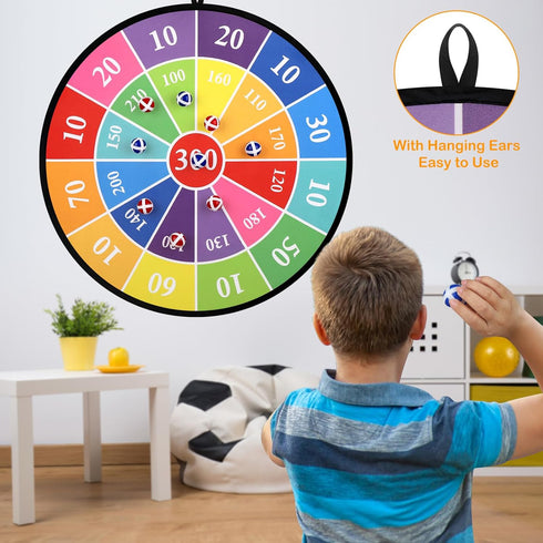 Accmor 29" 3 4 5 6 7 8 9 10 11 12 Large Dart Board for Kids, Kids Dart Board with Sticky Balls, Backyard Outdoor Games