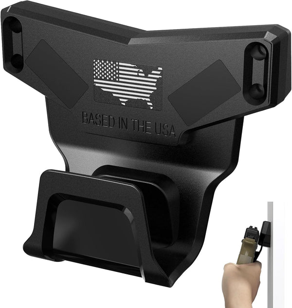 Magnetic Gun Mount for Car, Rated Max 15 LBS, Gun Holder for Pistol, Shotgun, Conceal in Desks, Safes, Walls