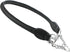 Rolled Genuine Leather Martingale Dog Collar Choker Black, 7 Sizes (#7 - Neck Circumf. 17.5"-19.5")