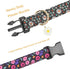 2 PCS Cotton Dog Collar Soft Cute Flower -3 Sizes Soft Nylon Puppy Collar Adjustable for Girl Female Small Medium Large Dogs… (Flower-4, M(13-18in))