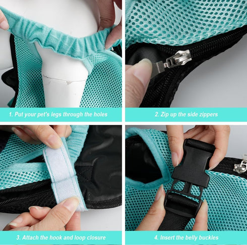 FEimaX Adjustable Dog Carrier Backpack for Small Medium Dogs Cats, Legs Out Front Travel Bag, Hands-Free for Hiking,