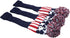 Golf Builder 3pcs USA Stars and Stripes Knitted Golf Head Cover, Driver Fairway Wood Pom Pom
