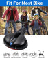 MSDADA Comfortable Bike Seat Cushion, Wide Bicycle Seat with Dual Shock Absorption, Waterproof for All Bikes