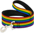 Dog Leash, 4 Feet Long, 1.0 Inch Wide, Flag Pride Rainbow