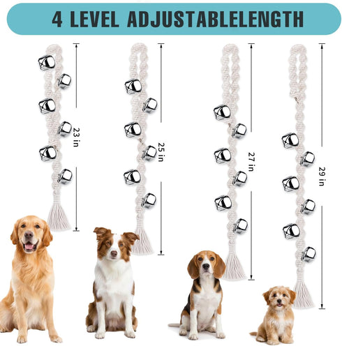 Housetraining Bell-6 1.5 COOYOO Dog Bells to Go Outside, Premium Quality Potty Training Dog Door Bell, Yarn Handwoven