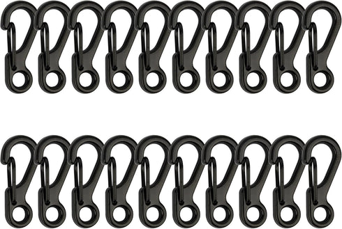 SWATOM Small Mini Carabiner Clip Tiny Spring Snap Hook Keychains, Micro Carabiners for Outdoor Hiking Fishing Camping