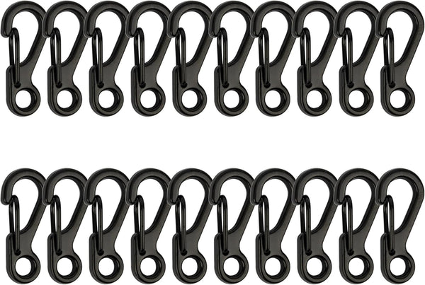 SWATOM Small Mini Carabiner Clip Tiny Spring Snap Hook Keychains, Micro Carabiners for Outdoor Hiking Fishing Camping