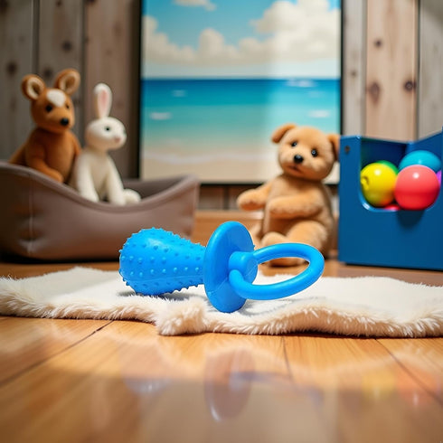 DPWOUM Dog Pacifier,Chew Toys,Mini Bite Resistant Bell Shape Rubber Pacifier, Puppy Molar Chew Training Toy,Bell