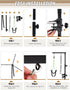 Kalolary Foldable Pet Dog Grooming Arm with Clamp, Dog Grooming Loop Noose & Two No Sit Haunch Holder (Single Arm)