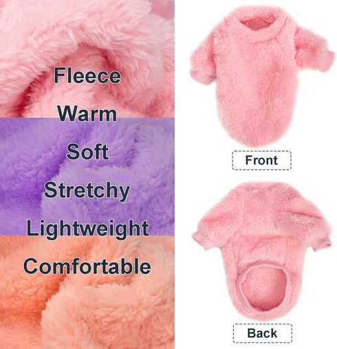 Dog Sweater, 3 Pack for Small Dogs, Ultra Soft and Warm Puppy Coat for Winter Christmas, Dog Clothes for Small Dogs