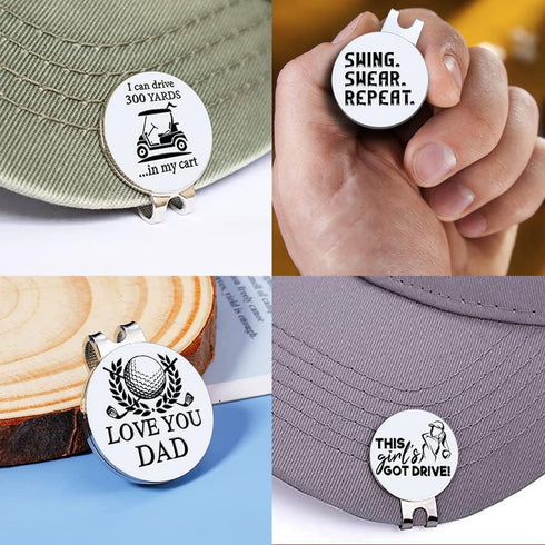 This Girl Knows How to Par Tee Golf Ball Marker, Funny Golf Gift with Magnetic Hat Clip for Woman