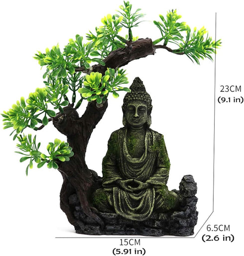 Tfwadmx Aquarium Buddha Statue Decoration Resin Furniture Ornament Underwater Landscape for Fish Rest Sleep by Tfwadmx