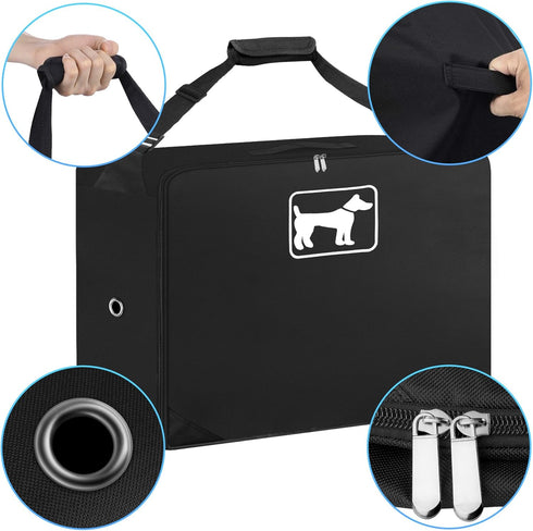 SIRUITON Dog Playpen Storage Bag - Fits 40" H 8 Panels and 9 Stakes, with Reinforcing Plate & Shoulder Strap