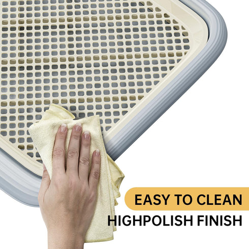 KOLA PANDA 23.6"x17.68" Dog Potty Tray, Indoor Pet Pee Pad Holder,Puppy Training Holder,Bathroom Dog Litter Box, Pet