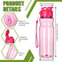 Tioncy 20 Pieces 17 oz Plastic Water Bottles for Adults — Lightweight, Leakproof Sport Drink Bottles with Handle Strap